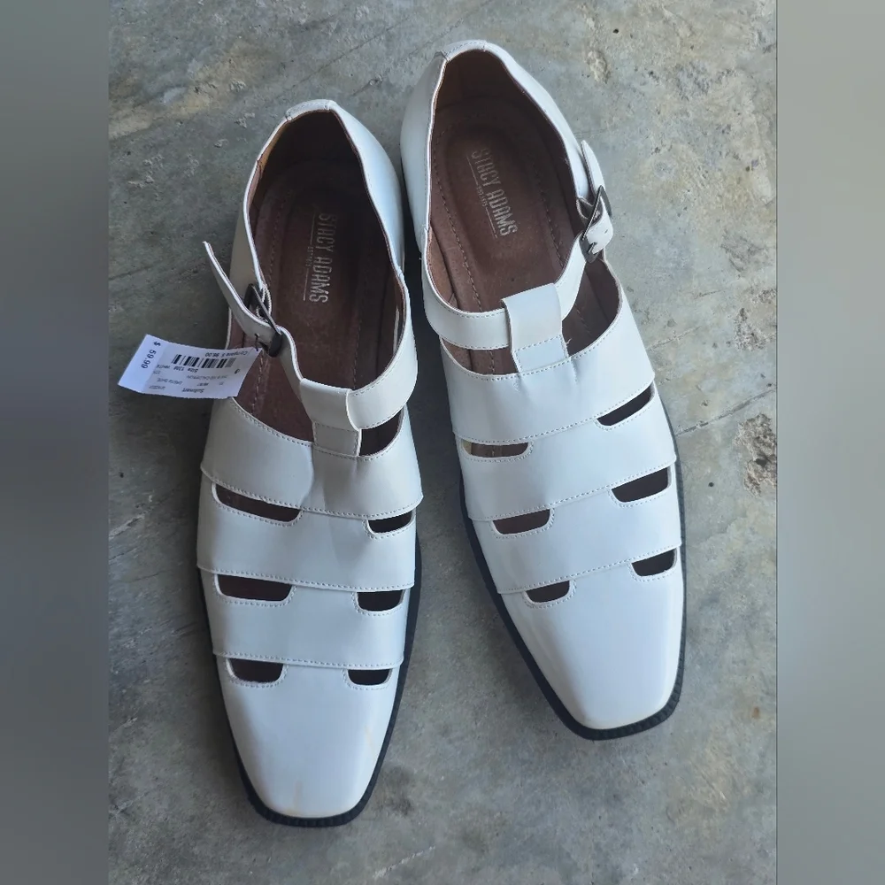 Stacy Adams Leather Sandals Sz 13M Calderon White City Men's New - Picture 10 of 15